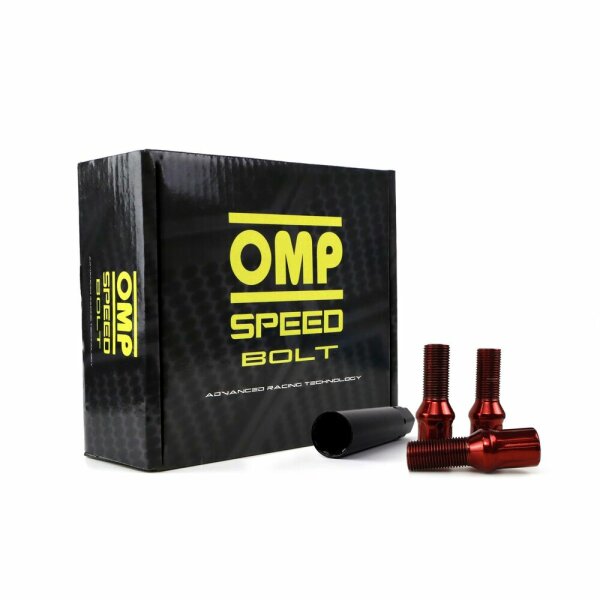 Set Muttern OMP 27 mm Rot 20 uds M12 x 1,50