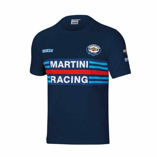 Kurzarm-T-Shirt Sparco MARTINI RACING Gr&ouml;&szlig;e XL Marineblau