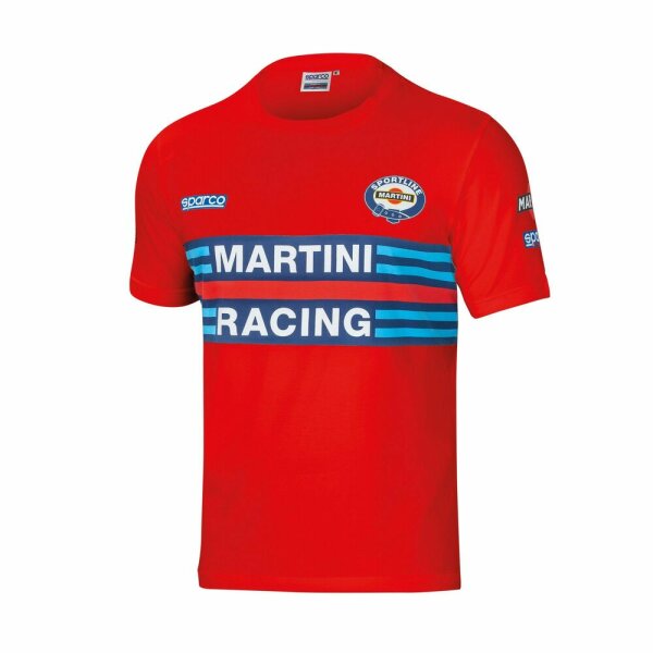 Kurzarm-T-Shirt Sparco MARTINI RACING Rot Gr&ouml;&szlig;e L