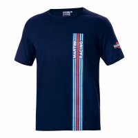 Herren Kurzarm-T-Shirt Sparco Martini Racing Marineblau...