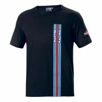 Herren Kurzarm-T-Shirt Sparco Martini Racing Schwarz...