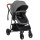 vidaXL 2-in-1 Kinderwagen Hellgrau und Schwarz Stahl