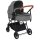 vidaXL 2-in-1 Kinderwagen Hellgrau und Schwarz Stahl