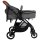 vidaXL 2-in-1 Kinderwagen Hellgrau und Schwarz Stahl