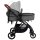 vidaXL 2-in-1 Kinderwagen Hellgrau und Schwarz Stahl