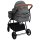 vidaXL 2-in-1 Kinderwagen Hellgrau und Schwarz Stahl