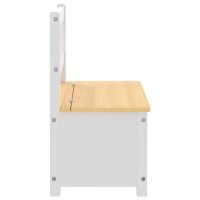 vidaXL Kinderbank mit Stauraum Wei&szlig; und Beige 60x30x55 cm MDF