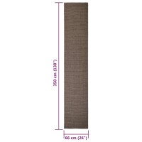 vidaXL Teppich Natur Sisal 66x350 cm Braun