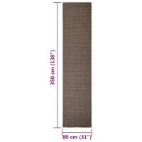 vidaXL Teppich Natur Sisal 80x350 cm Braun