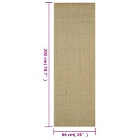 vidaXL Teppich Natur Sisal 66x200 cm Taupe