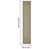 vidaXL Teppich Natur Sisal 66x350 cm Taupe