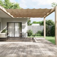 vidaXL Senkrechtmarkise Taupe 140x360 cm Oxford-Gewebe