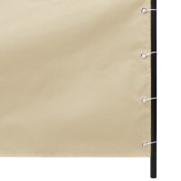 vidaXL Balkon-Sichtschutz Beige 140x240 cm Oxford-Gewebe