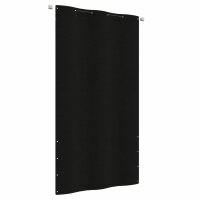 vidaXL Balkon-Sichtschutz Schwarz 120x240 cm Oxford-Gewebe