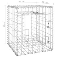 vidaXL Gabionens&auml;ulen 2 Stk. 50x50x60 cm Eisen