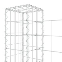 vidaXL Gabionenkorb U-Form mit 2 S&auml;ulen Eisen 140x20x100 cm