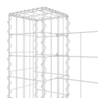 vidaXL Gabionenkorb U-Form mit 8 S&auml;ulen Eisen 860x20x100 cm