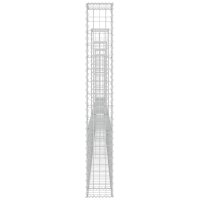 vidaXL Gabionenkorb U-Form mit 5 S&auml;ulen Eisen 500x20x150 cm