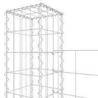 vidaXL Gabionenkorb U-Form mit 4 S&auml;ulen Eisen 380x20x200 cm