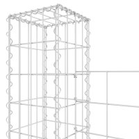 vidaXL Gabionenkorb U-Form mit 5 S&auml;ulen Eisen 500x20x200 cm