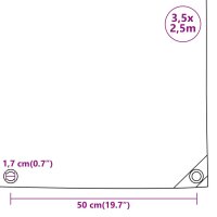 vidaXL Abdeckplane 650 g/m&sup2; 3,5x2,5 m Schwarz