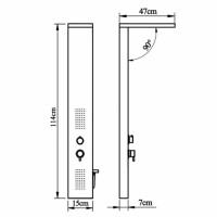 vidaXL Duschpaneel-System Aluminium Wei&szlig;