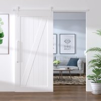 WOWONA Schiebetürbeschlag 200 cm Stahl Weiß