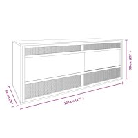 vidaXL Terrarium Holzwerkstoff 120x50x50 cm