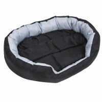 vidaXL Hundekissen Wendbar und Waschbar Grau und Schwarz 110x80x23 cm