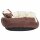 vidaXL Hundekissen Wendbar und Waschbar Braun und Creme 85x70x20 cm