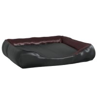 vidaXL Hundebett Schwarz/Braun 80x68x23 cm Kunstleder