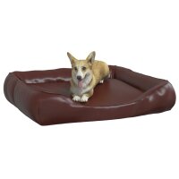 vidaXL Hundebett Braun 105x80x25 cm Kunstleder