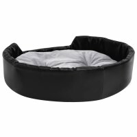 vidaXL Hundebett Schwarz-Grau 90x79x20 cm Pl&uuml;sch und Kunstleder