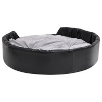 vidaXL Hundebett Schwarz-Grau 99x89x21 cm Pl&uuml;sch und Kunstleder