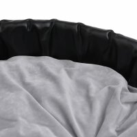 vidaXL Hundebett Schwarz-Grau 99x89x21 cm Pl&uuml;sch und Kunstleder