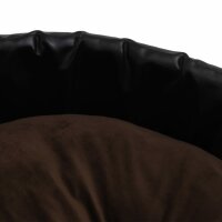 vidaXL Hundebett Schwarz-Braun 99x89x21 cm Pl&uuml;sch und Kunstleder