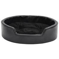 vidaXL Hundebett Schwarz 69x59x19 cm Pl&uuml;sch und Kunstleder