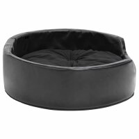 vidaXL Hundebett Schwarz 69x59x19 cm Pl&uuml;sch und Kunstleder