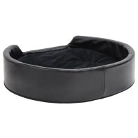 vidaXL Hundebett Schwarz 79x70x19 cm Pl&uuml;sch und Kunstleder