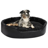 vidaXL Hundebett Schwarz 90x79x20 cm Pl&uuml;sch und Kunstleder