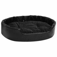 vidaXL Hundebett Schwarz 90x79x20 cm Pl&uuml;sch und Kunstleder