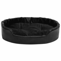 vidaXL Hundebett Schwarz 90x79x20 cm Pl&uuml;sch und Kunstleder