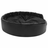 vidaXL Hundebett Schwarz 99x89x21 cm Pl&uuml;sch und Kunstleder