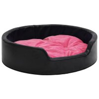 vidaXL Hundebett Schwarz-Pink 99x89x21 cm Plüsch und...