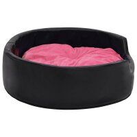 vidaXL Hundebett Schwarz-Pink 99x89x21 cm Pl&uuml;sch und Kunstleder