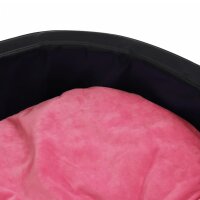 vidaXL Hundebett Schwarz-Pink 99x89x21 cm Pl&uuml;sch und Kunstleder