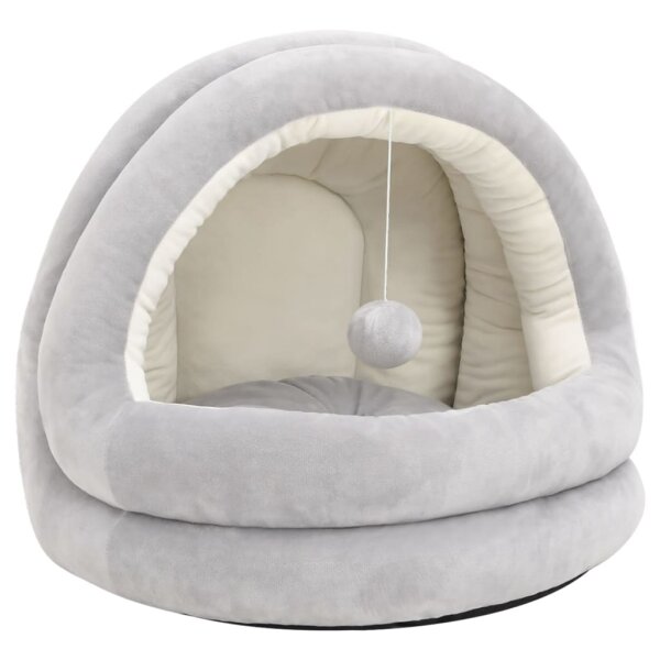 vidaXL Katzenbett 40x40x35 cm Grau und Creme