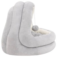 vidaXL Katzenbett 40x40x35 cm Grau und Creme