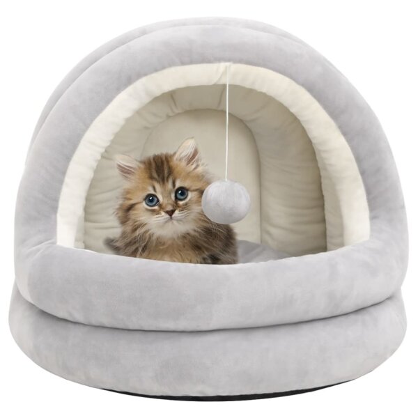 vidaXL Katzenbett 50x50x45 cm Grau und Creme