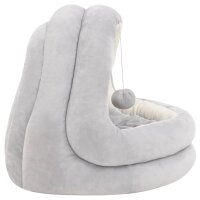 vidaXL Katzenbett 50x50x45 cm Grau und Creme